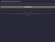 Tablet Screenshot of antigravitypolevaultclub.com
